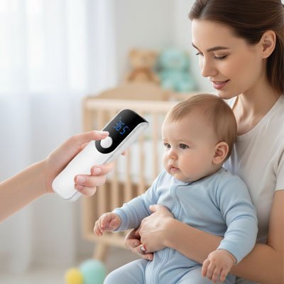 Thermomètre frontal | Sans Contact Infrarouge - Randonnée avec bébé
