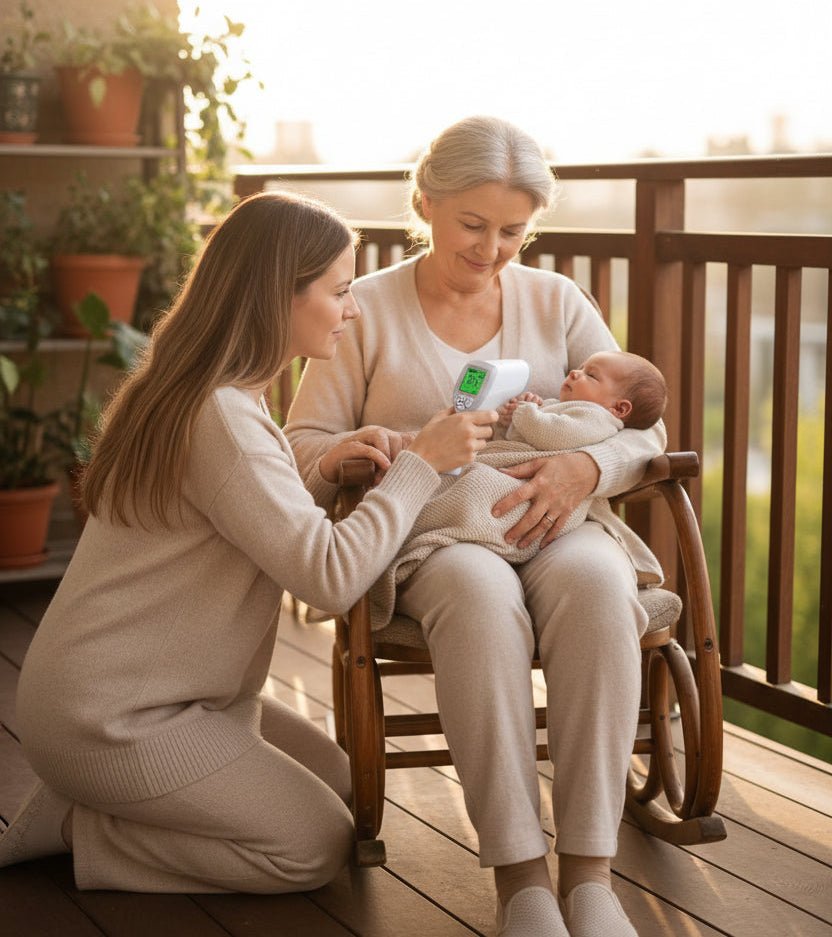 Thermomètre frontal | Sans Contact Infrarouge - Randonnée avec bébé