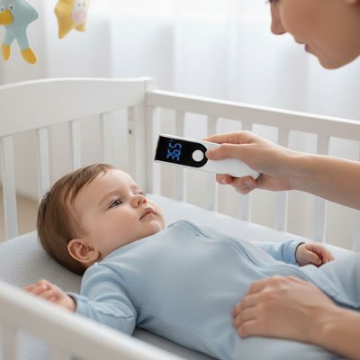 Thermomètre frontal | Sans Contact Infrarouge - Randonnée avec bébé