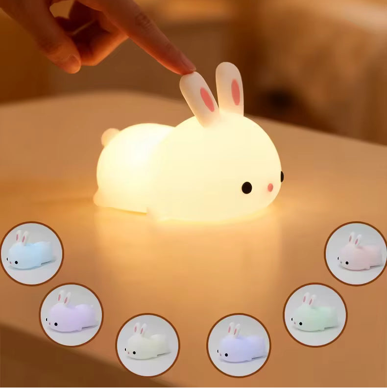 Les 7 couleurs de lumière en tapotant le lapin